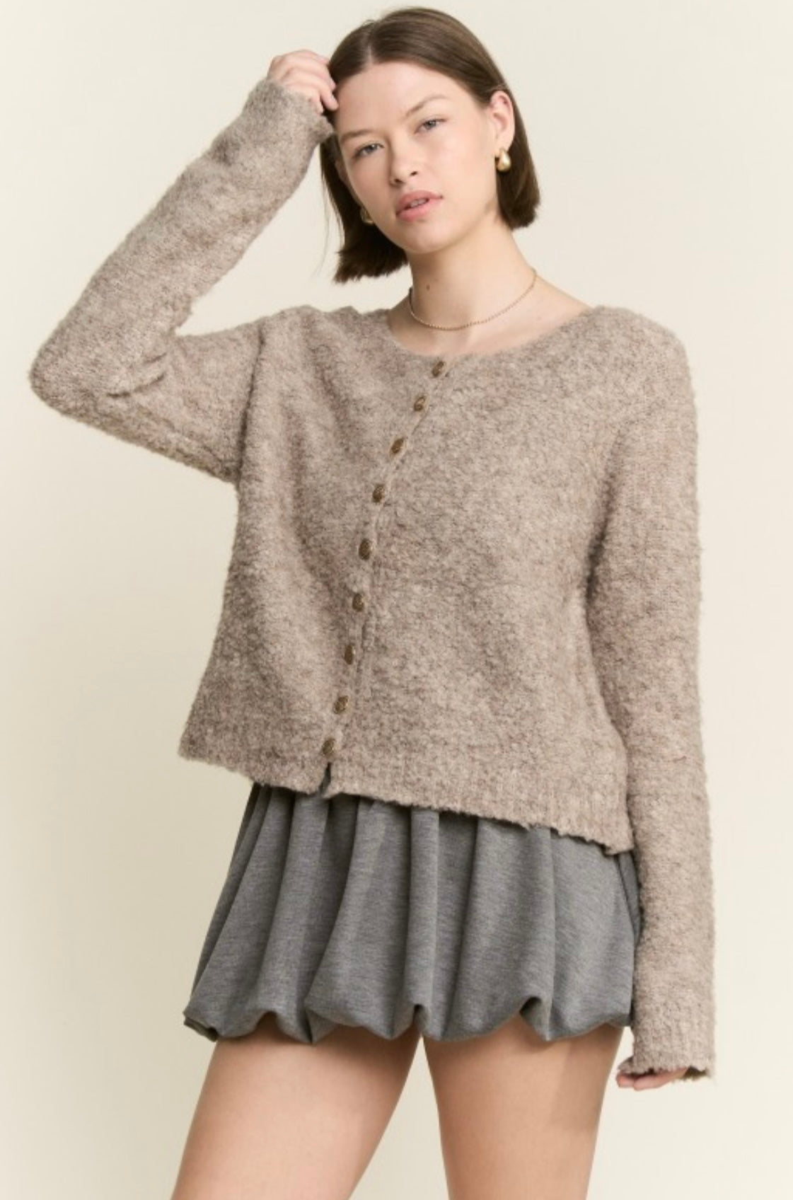 Mocha Button Up Cardigan