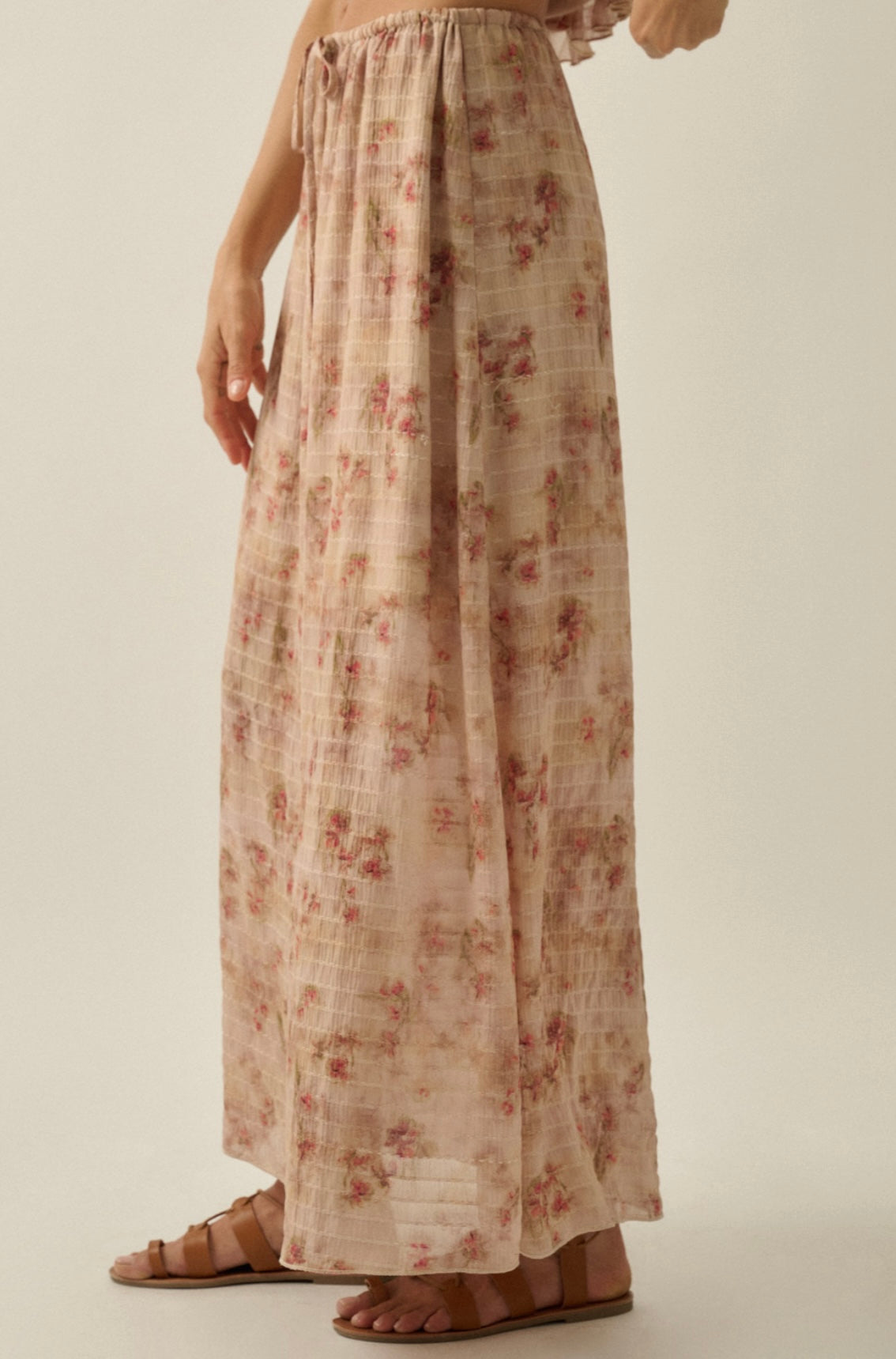 Dusty Rose Chiffon Skirt