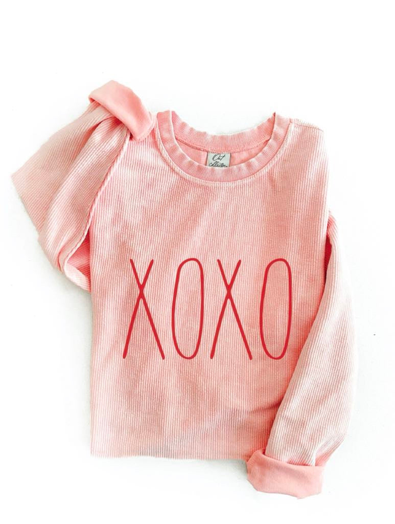 Pink XOXO Thermal Pullover