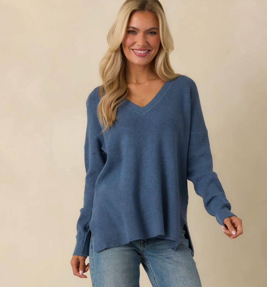 Heather Blue Sweater
