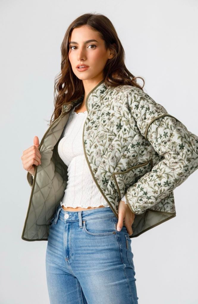 Olive Floral Jacket