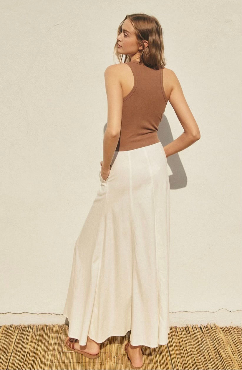 Ivory Linen Skirt