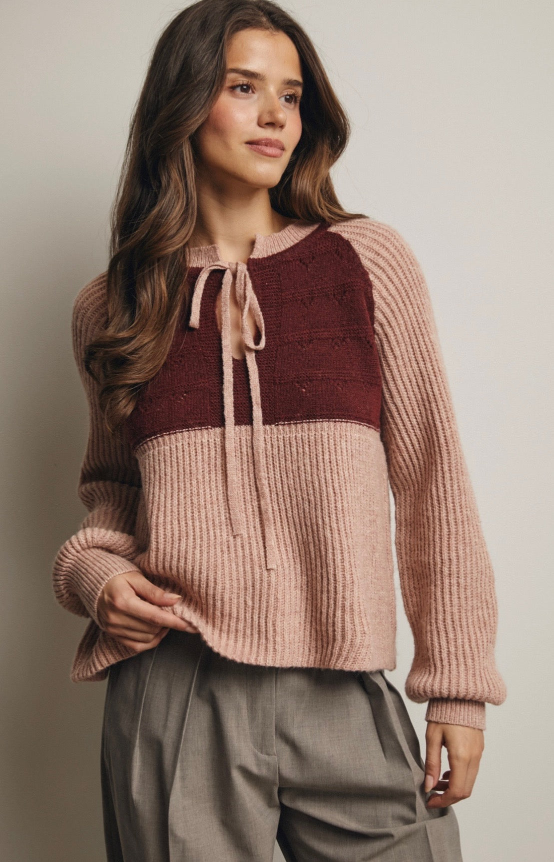 Sweetheart Two Tone Sweater