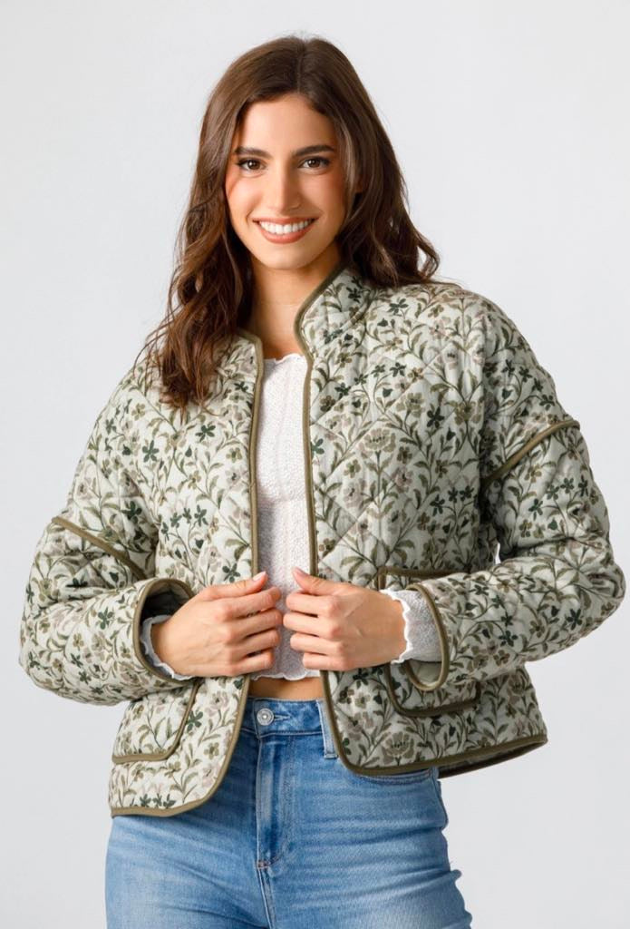 Olive Floral Jacket