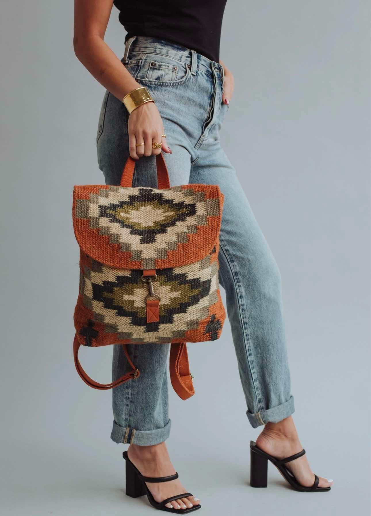 Rust Aztec Bag