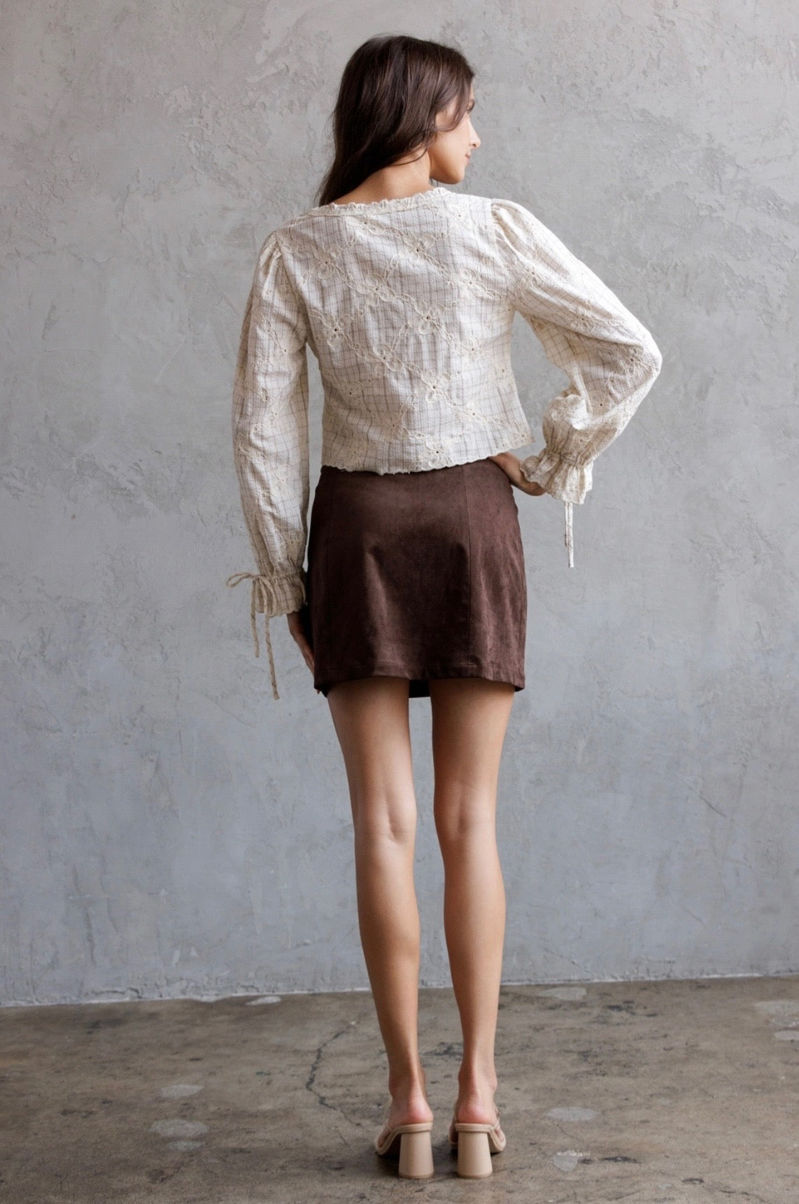 Margot Embroidered Floral Tie Front Shirt