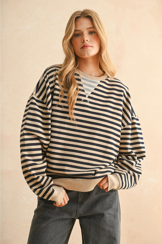 Stripped Crewneck