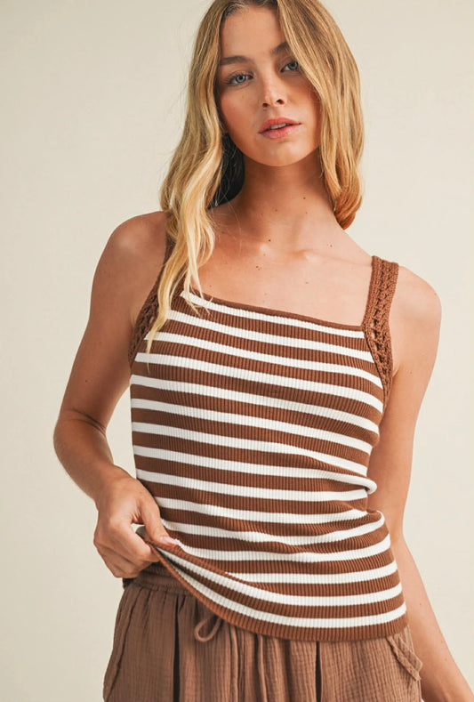 Crochet Strap Sweater Top