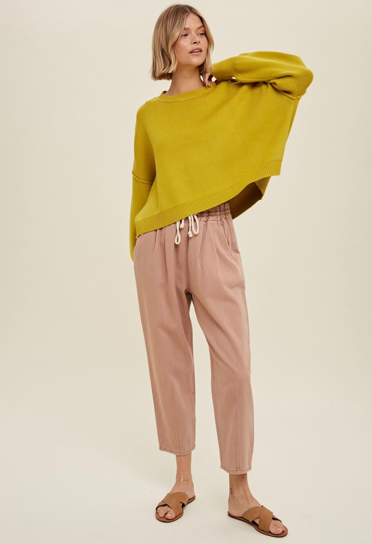 Like Relaxed Cropped Sweater
