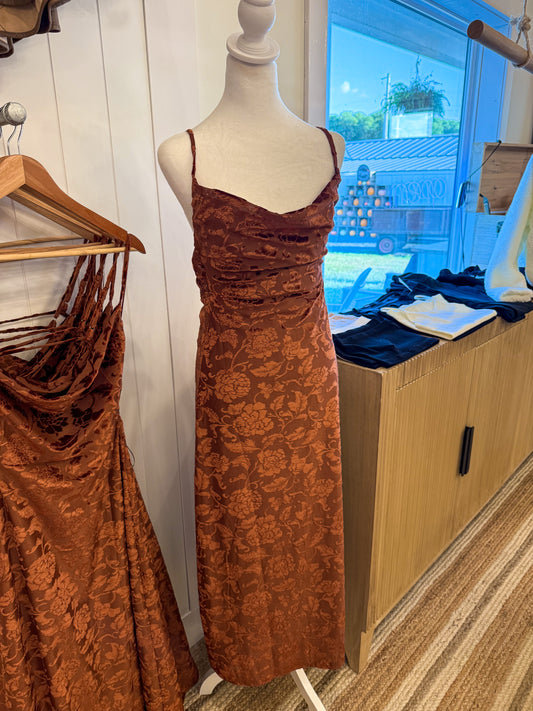 Velvet Fall Floral Dress