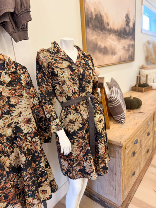 Flora Fall Shirt Dress