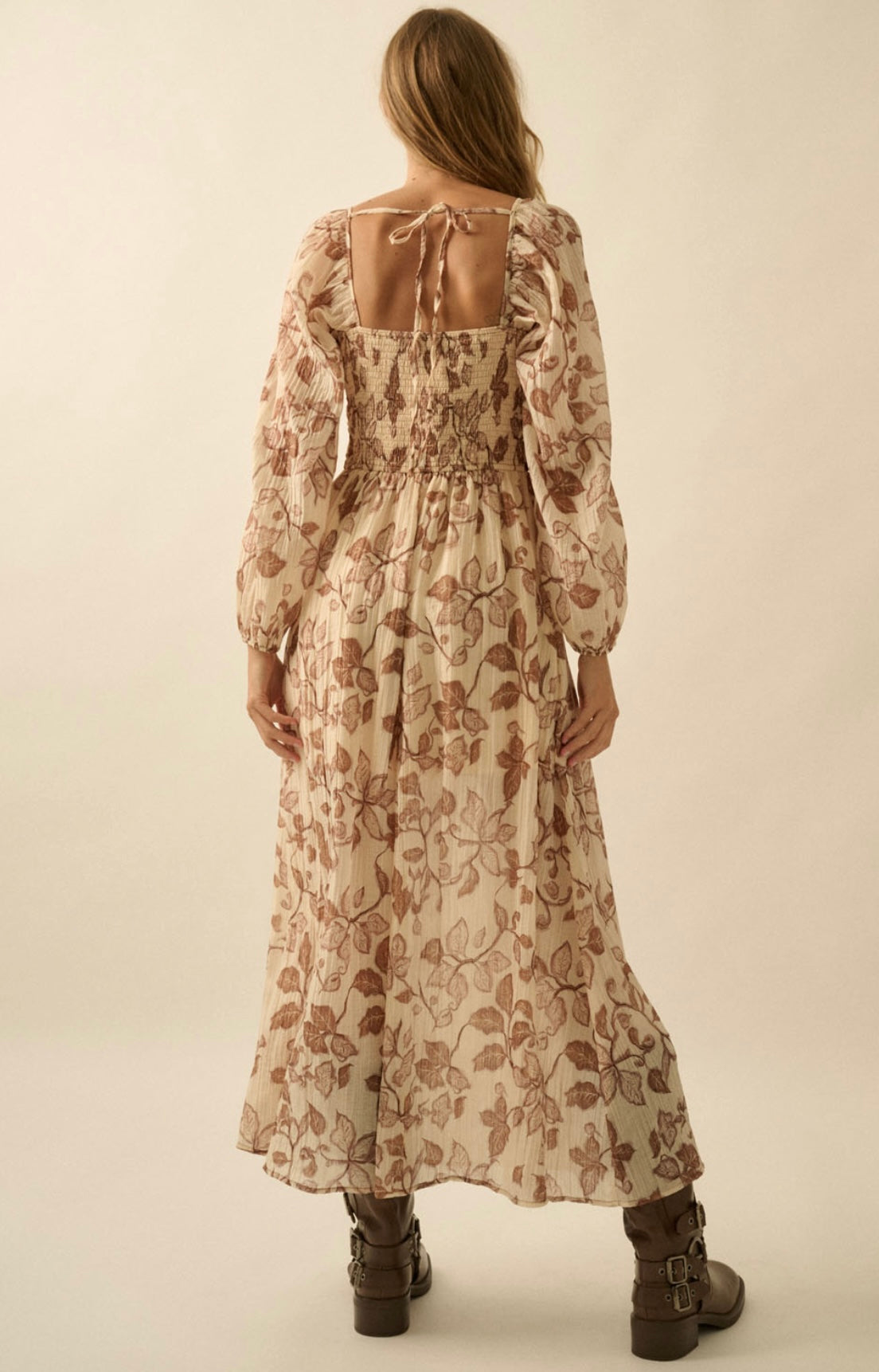 Felicity Floral Velvet Trimmed Dress