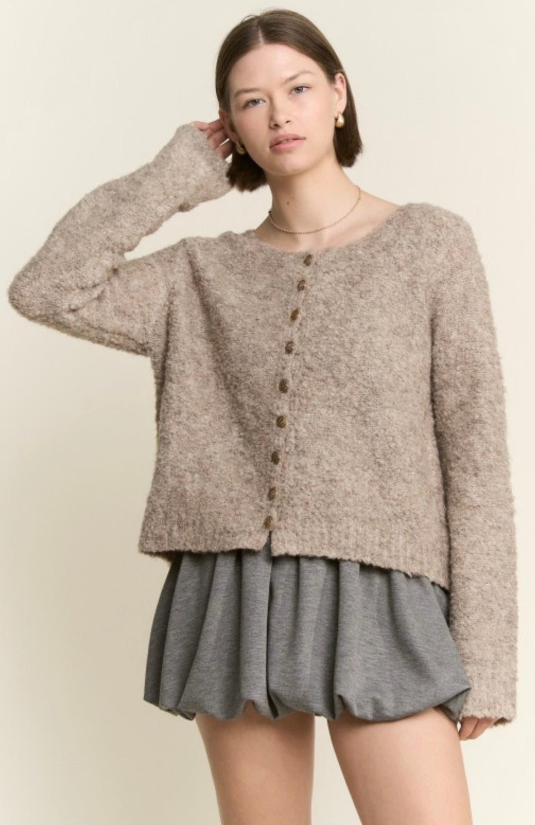 Mocha Button Up Cardigan