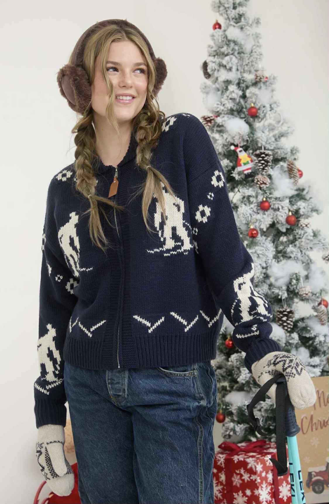 Navy Ski Sweater