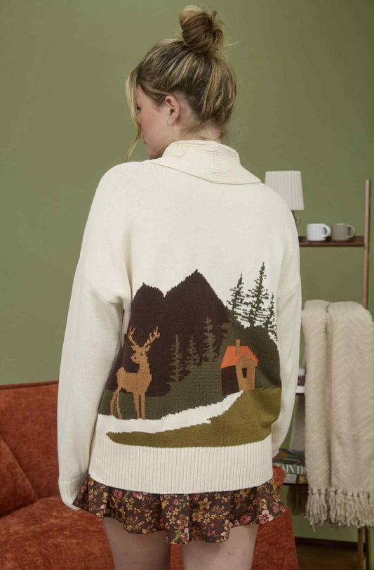 Cabin in the woods cardigan