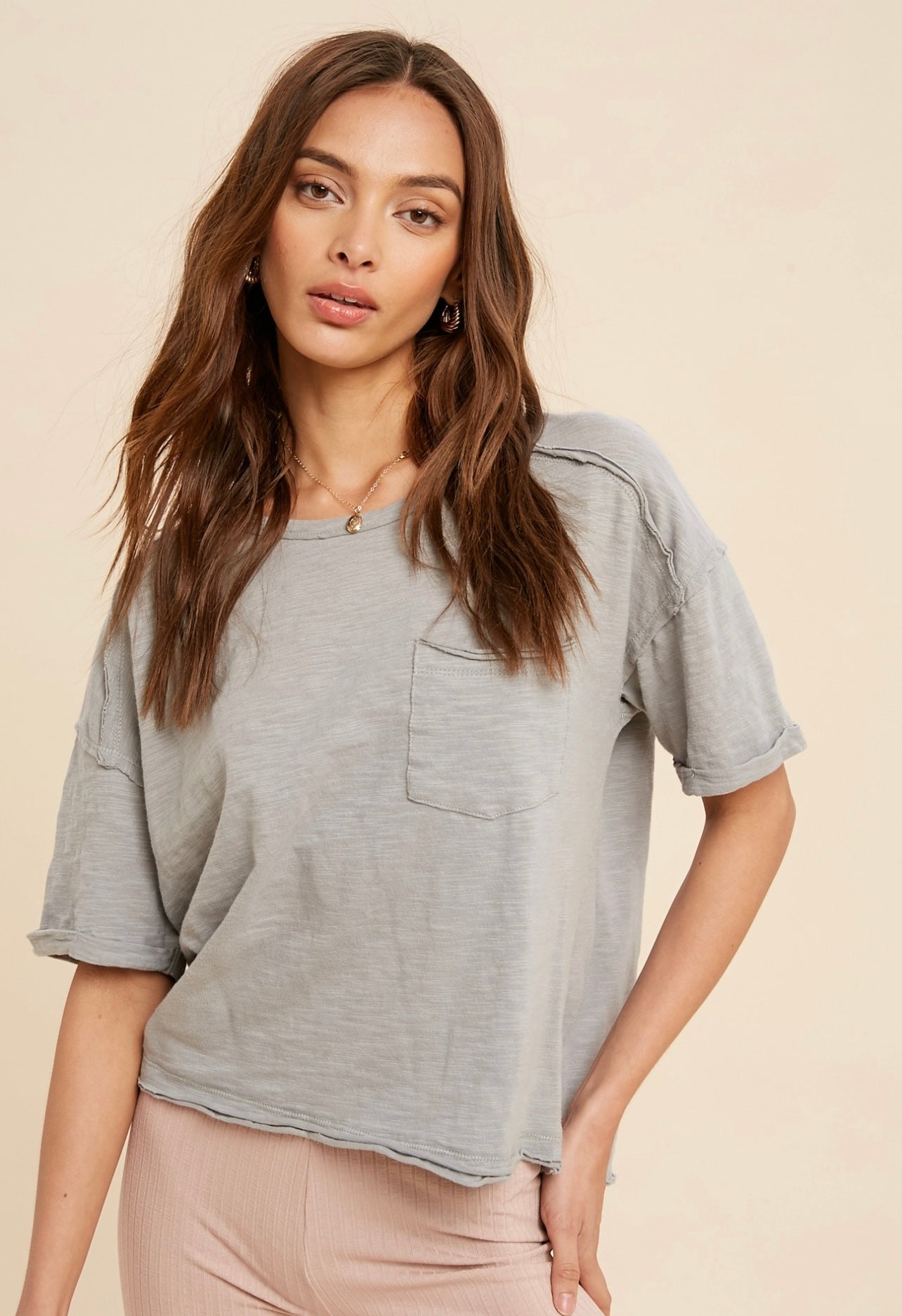 Grey Washed Tee