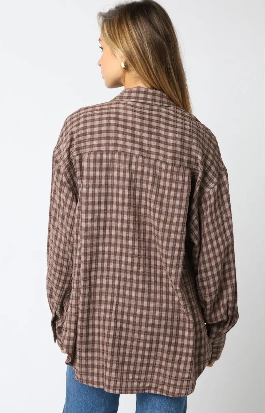 Brown Gingham Shirt