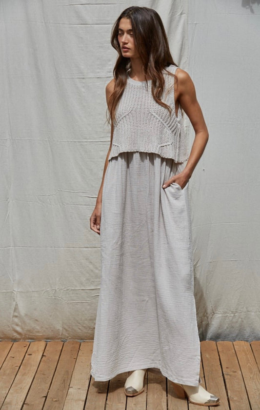 Light Grey Sweater Dress