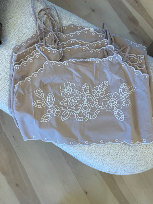 Embroidered tank top