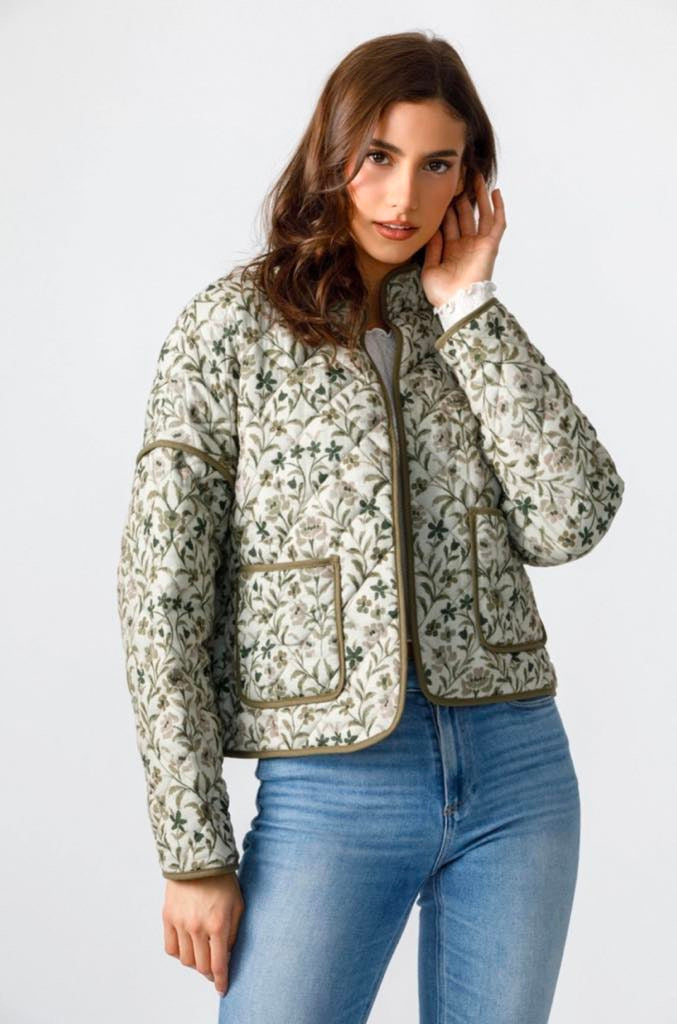 Olive Floral Jacket