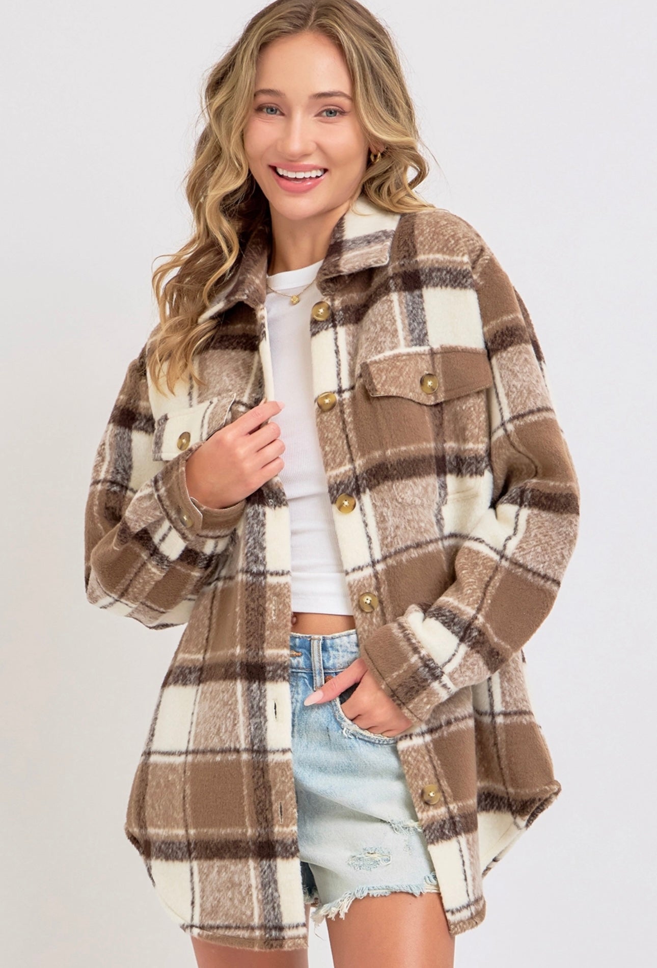 Karlie Plaid Shacket