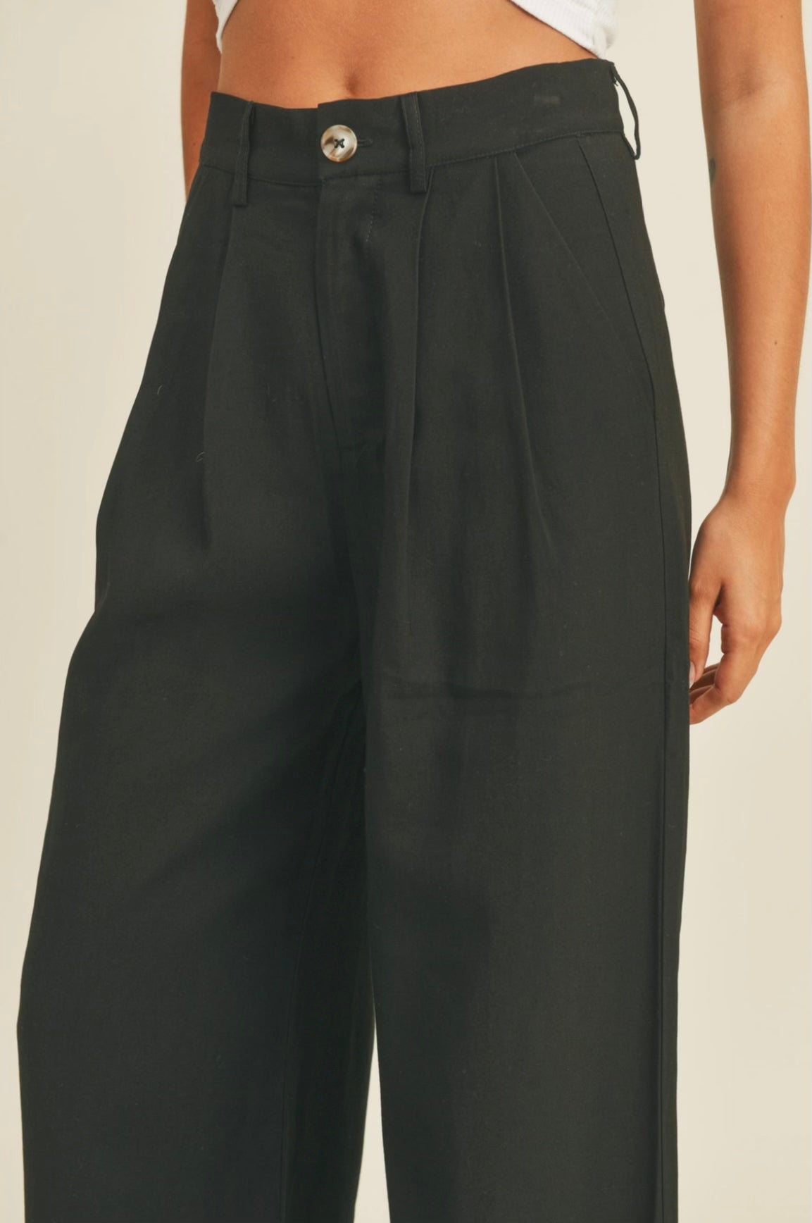 Black High-Waisted Trousers