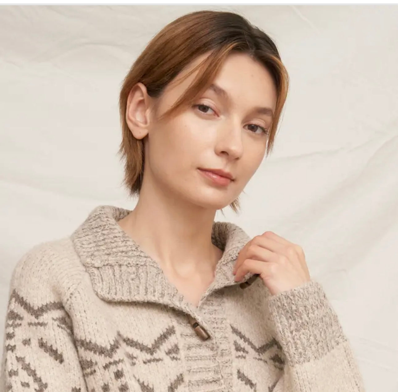 Wooden Button Sweater