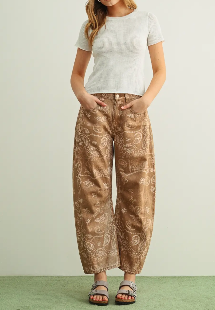 Mocha Paisley Pant