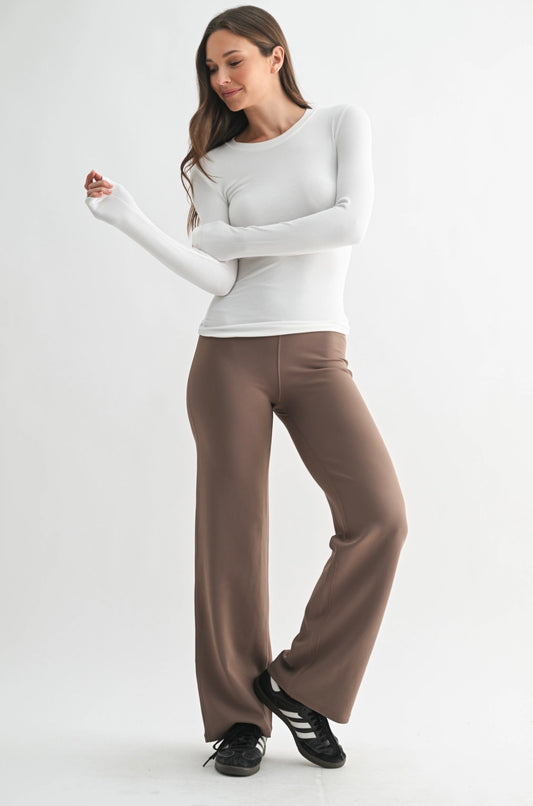 Mocha stripped pants