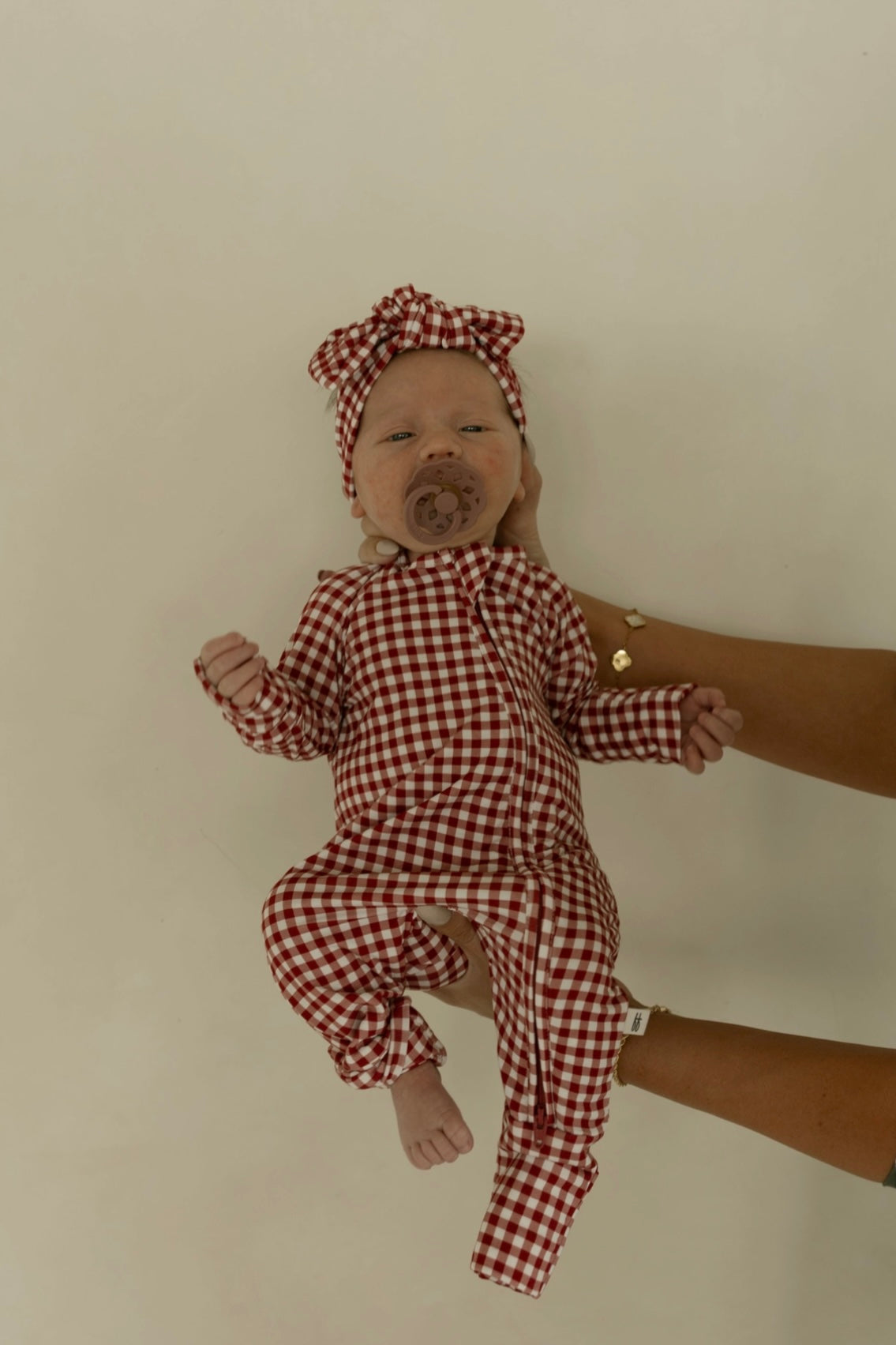 Infant Red Gingham Sleeper