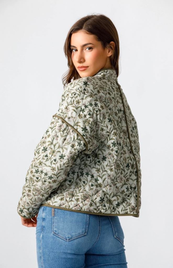 Olive Floral Jacket