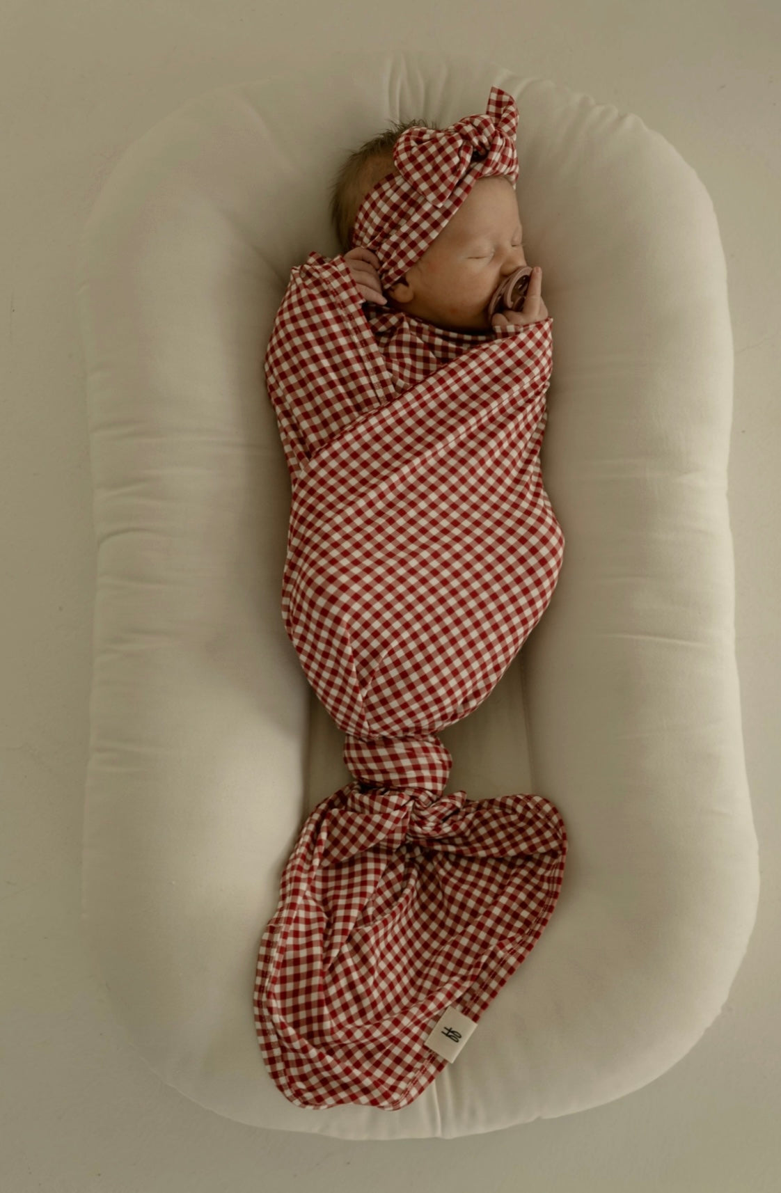 Red Gingham Swaddle