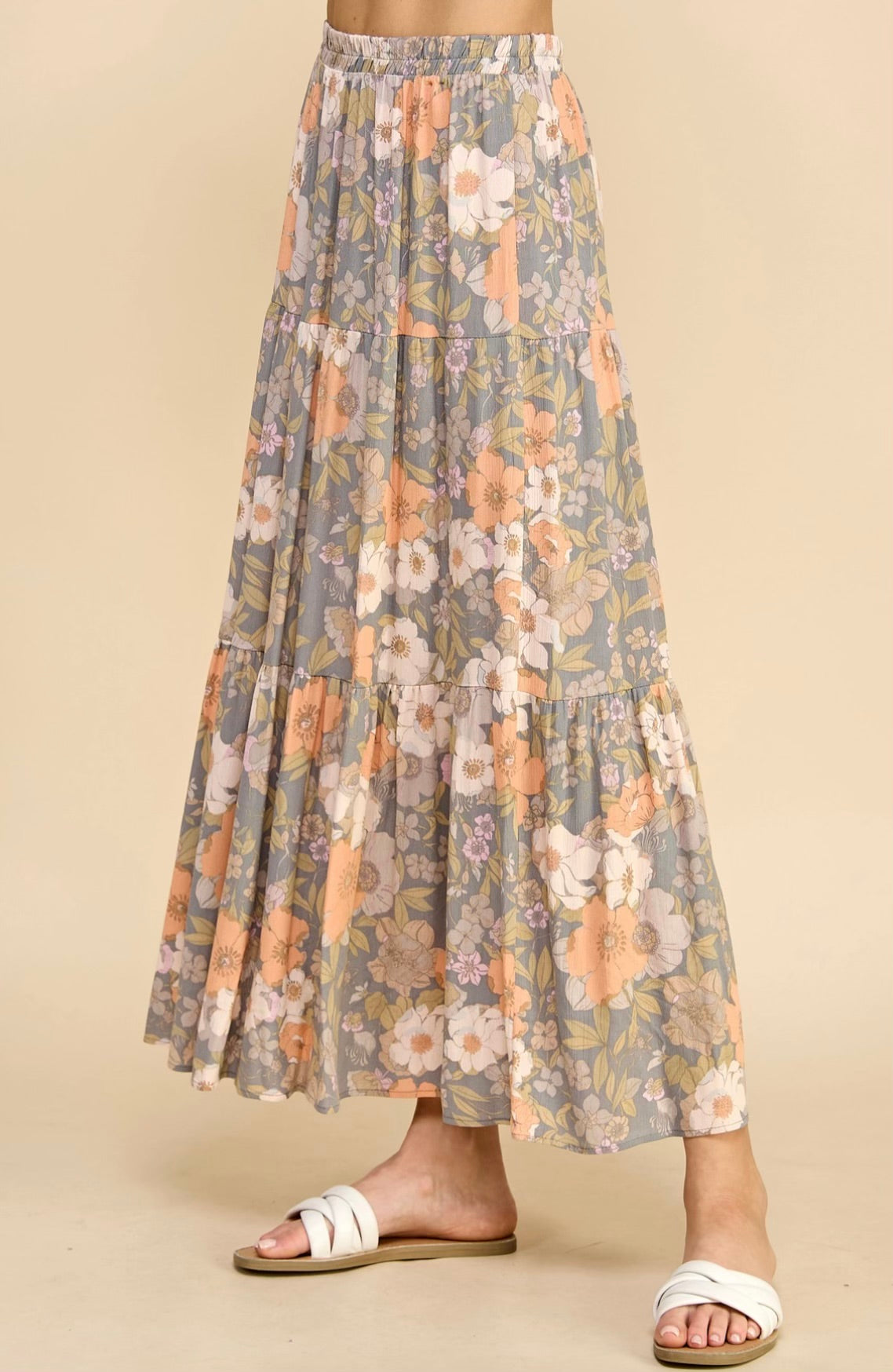 Three Layer Floral Skirt