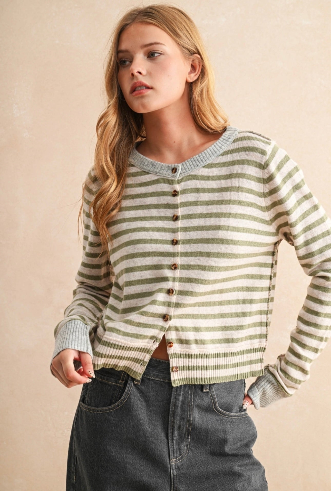 Striped Cardigan