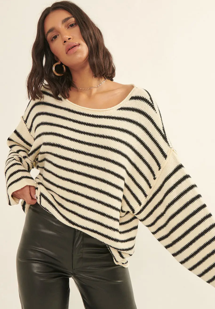 Laurel Black & White Sweater