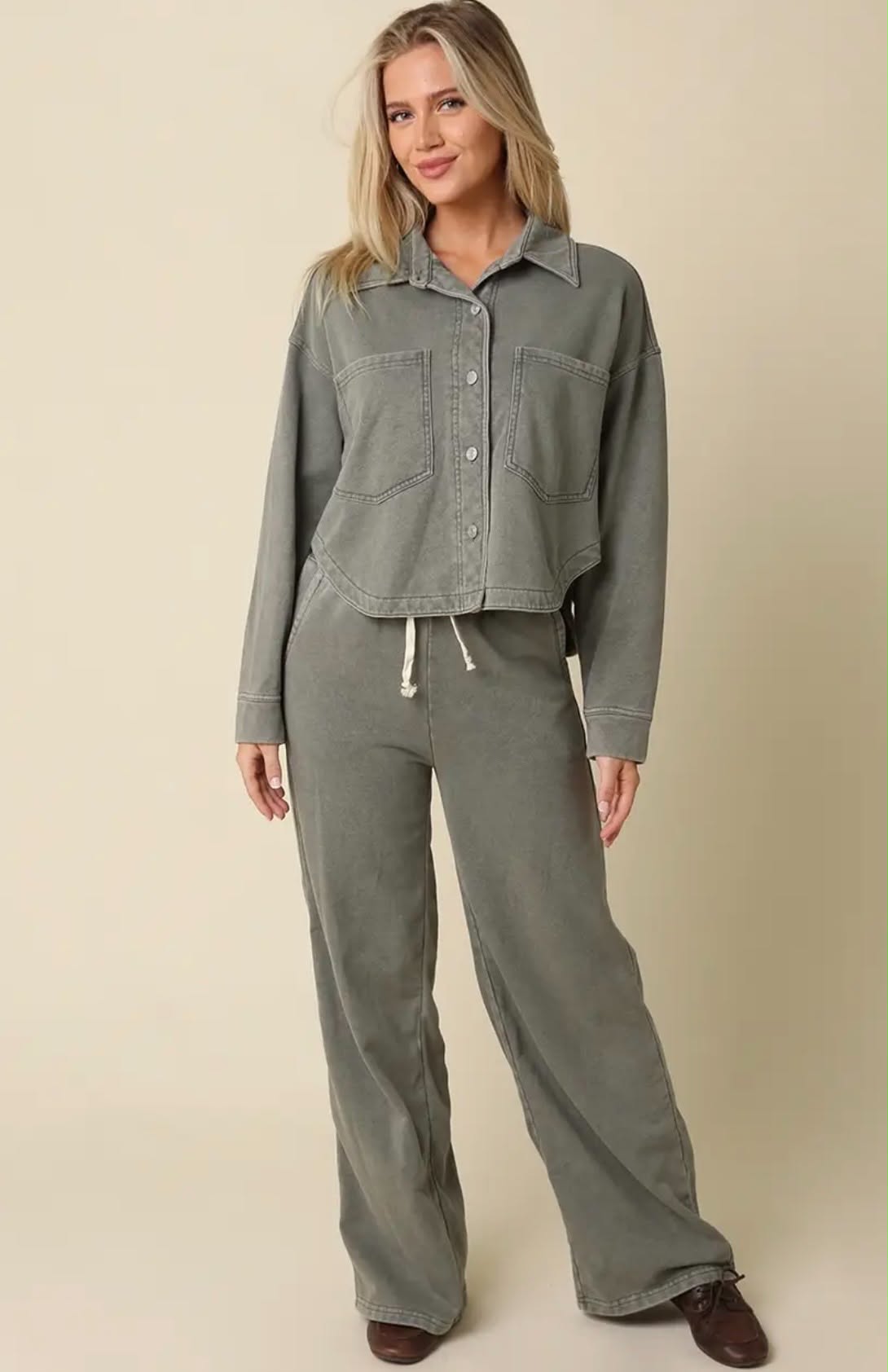Olive Cropped Utility Jacket