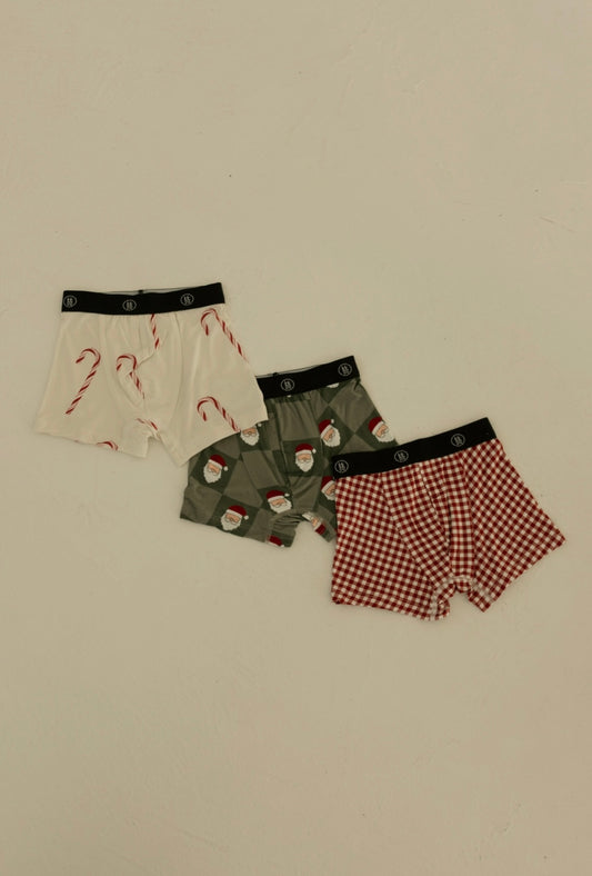 Boys 3 Pack Christmas Boxers