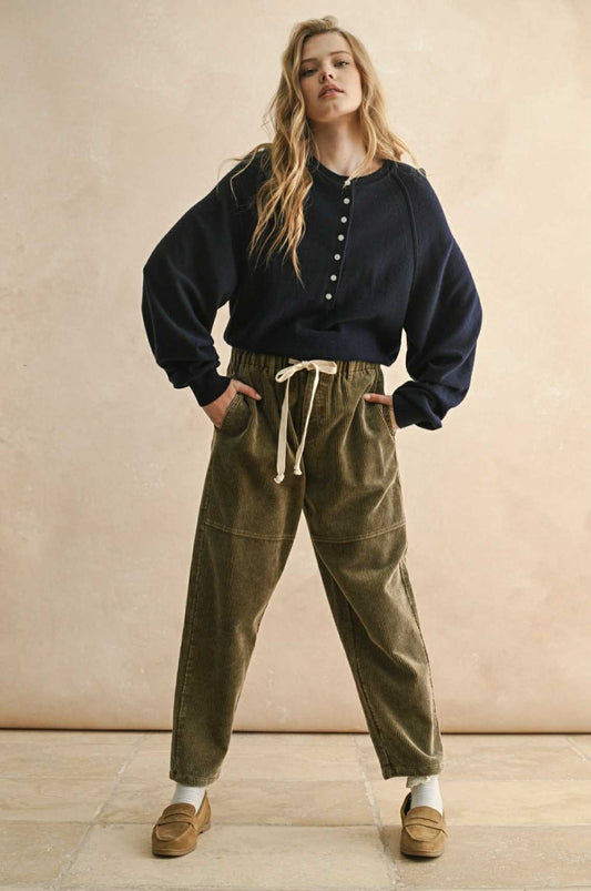 Olive Corduroy Pants