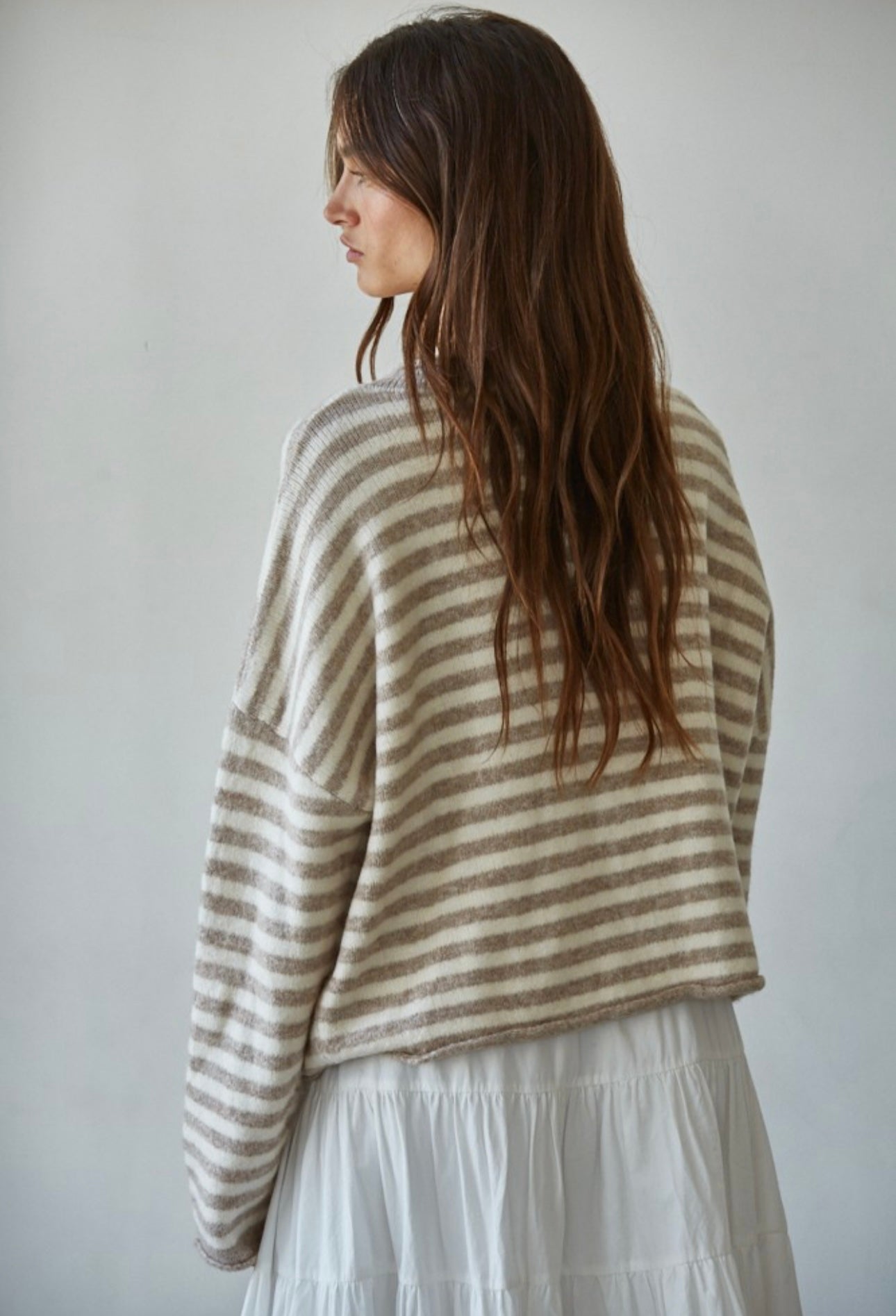 Taupe Button Down Knit Cardigan