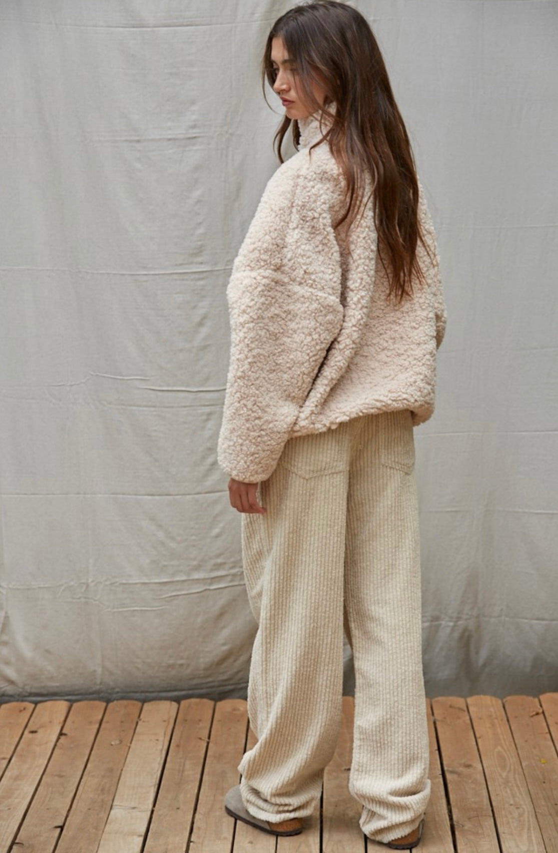 Tribal Half Zip Sherpa