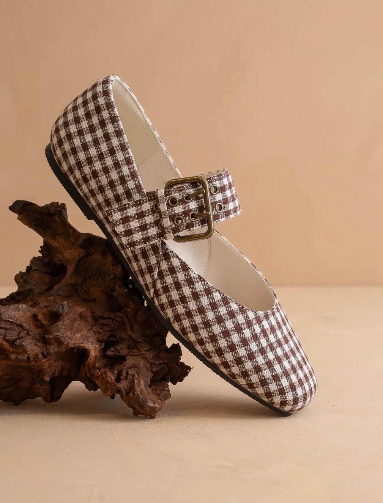 Fallin Gingham Ballet Flat
