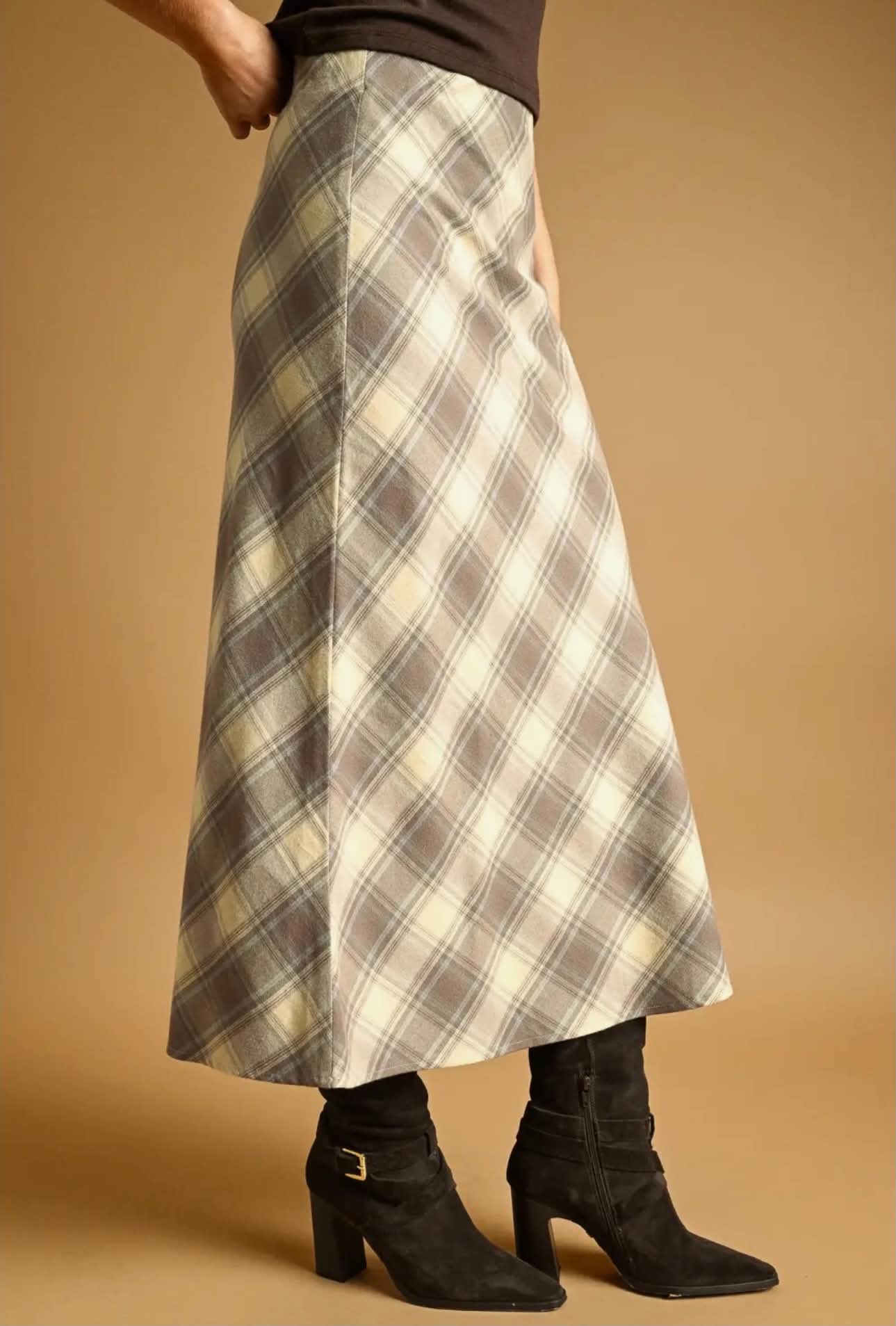 Plaid Maxi Skirt
