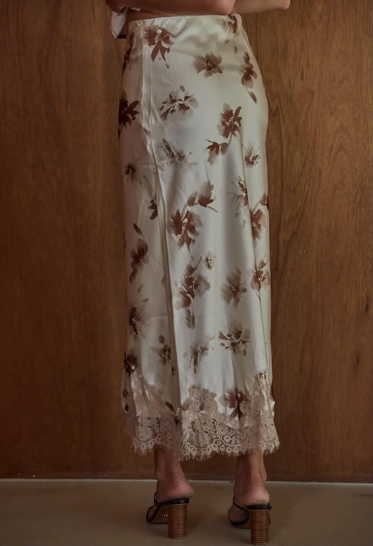 Falling For You Silk Skirt