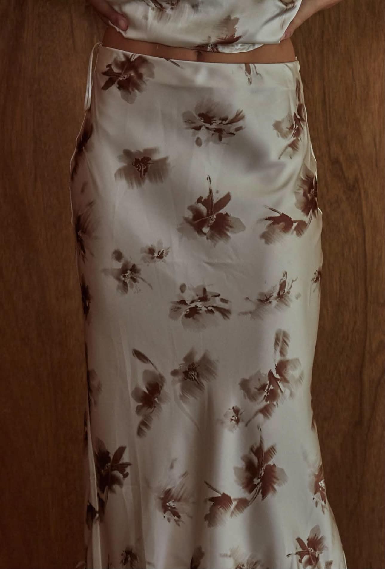 Falling For You Silk Skirt