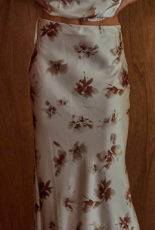 Falling For You Silk Skirt